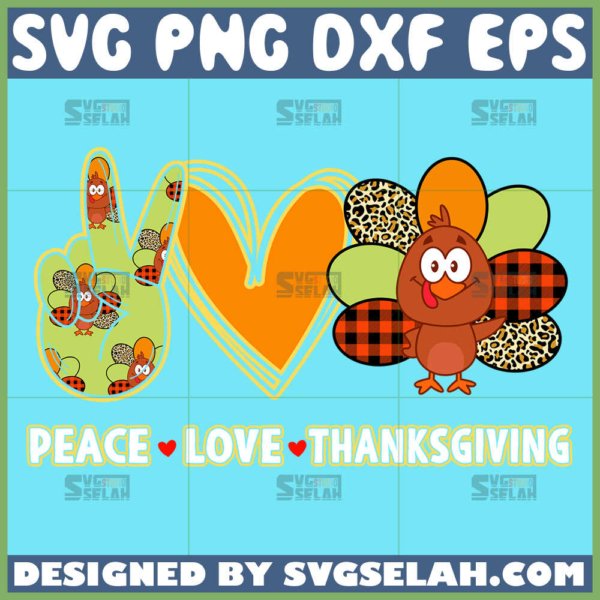 peace love thanksgiving svg