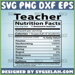 teacher nutrition facts svg