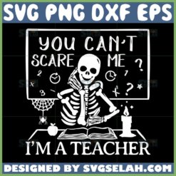 you cant scare me im a teacher svg